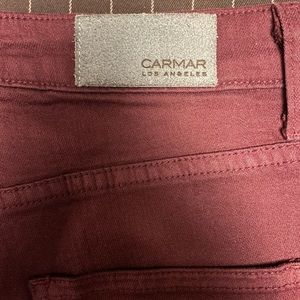 Maroon Carmar skinny high rise jeans